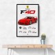 Ferrari F40 Sports Car Wall Art