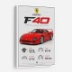 Ferrari F40 Sports Car Wall Art