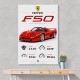 Ferrari F50 Sports Car Wall Art