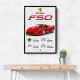 Ferrari F50 Sports Car Wall Art