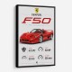 Ferrari F50 Sports Car Wall Art