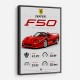 Ferrari F50 Sports Car Wall Art
