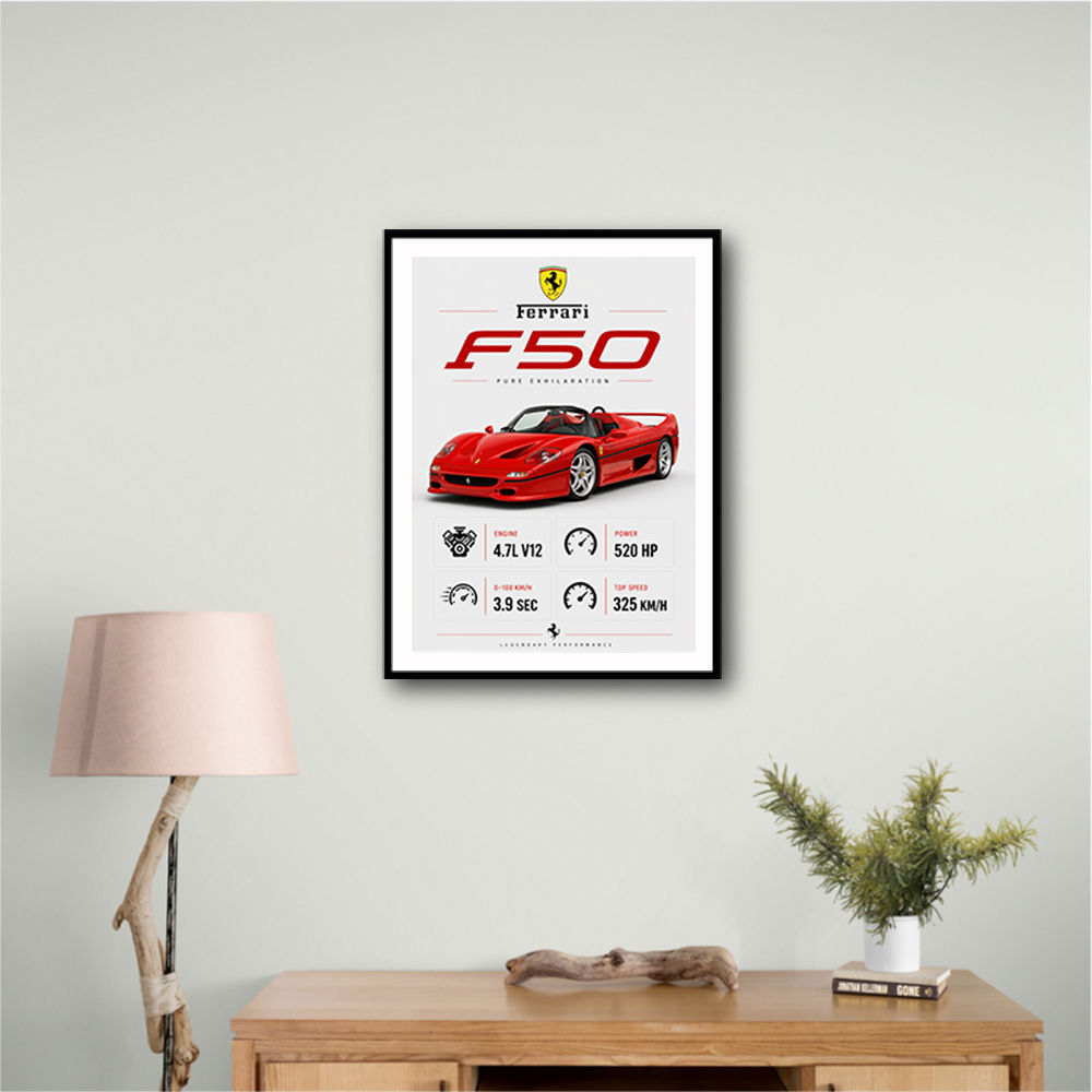 Ferrari F50 Sports Car Wall Art