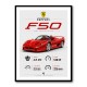 Ferrari F50 Sports Car Wall Art