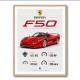 Ferrari F50 Sports Car Wall Art