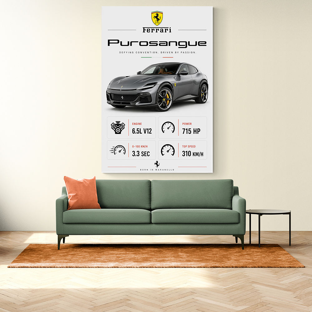 Ferrari Purosangue Supercar Wall Art