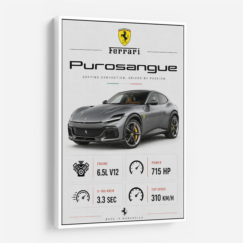Ferrari Purosangue Supercar Wall Art