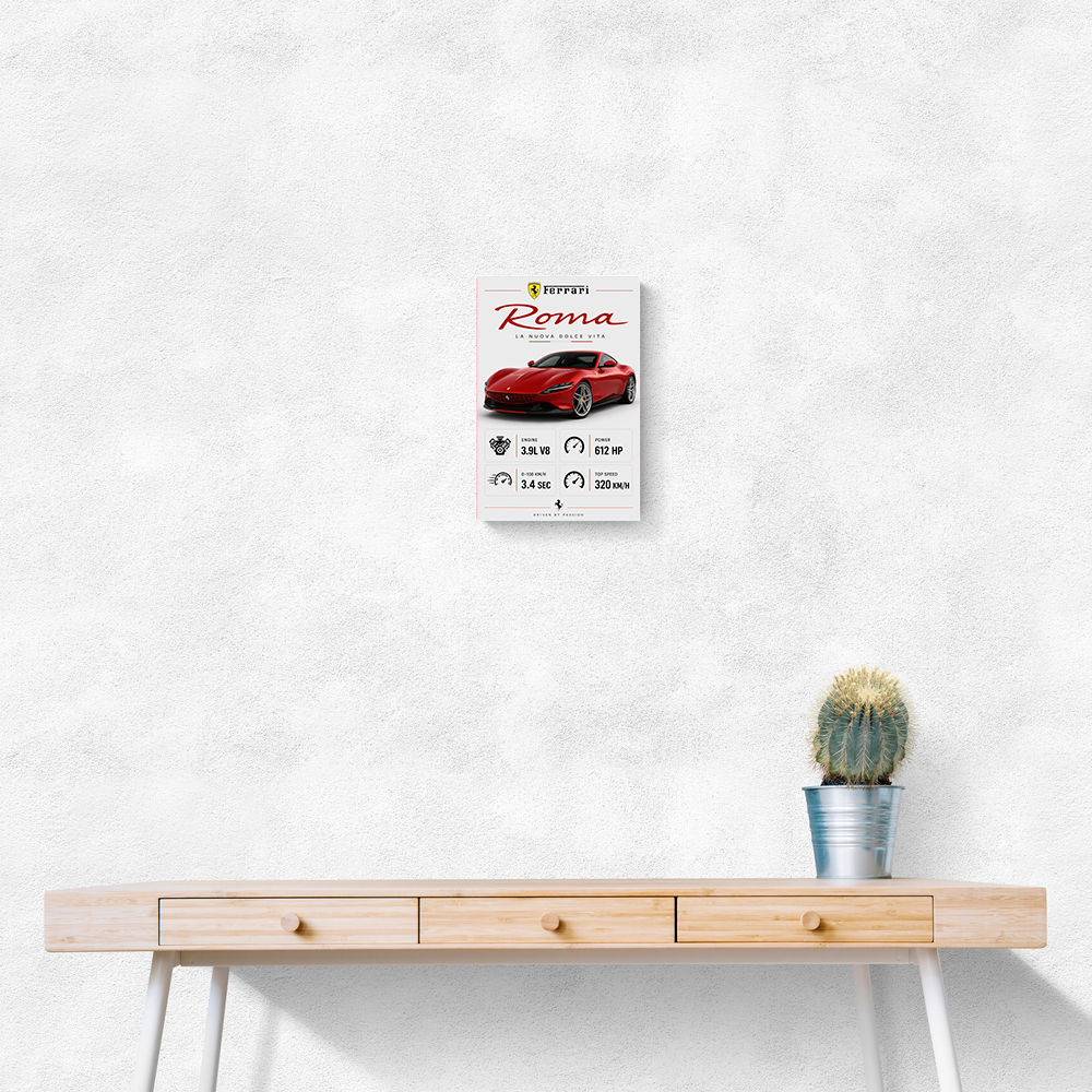 Ferrari Roma Sports Car Art Print