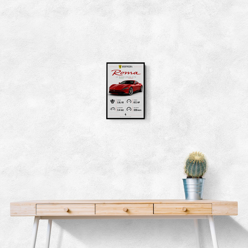 Ferrari Roma Sports Car Art Print
