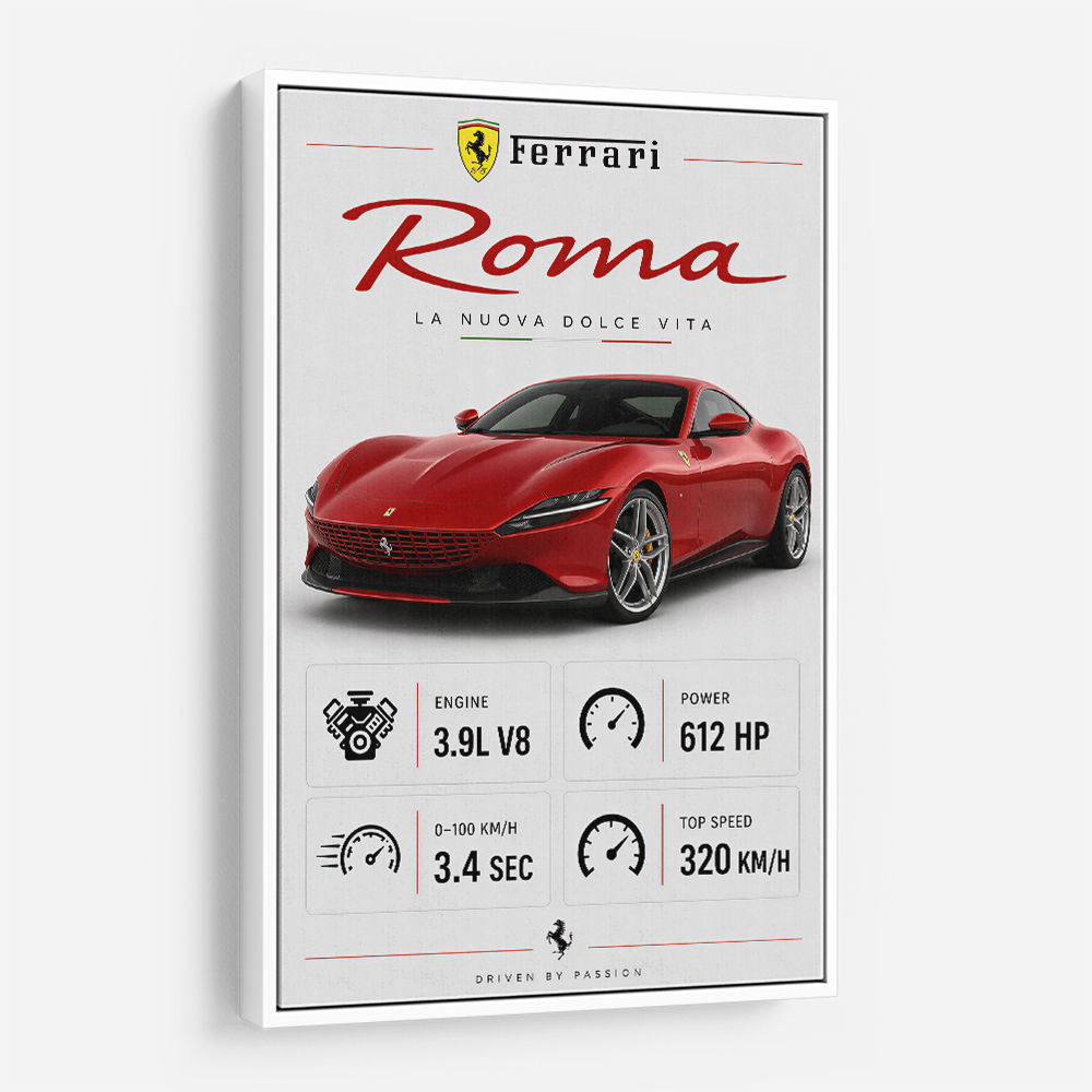 Ferrari Roma Sports Car Art Print