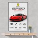 Ferrari SF90 Stradale Red Sports Car Wall Art