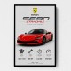 Ferrari SF90 Stradale Red Sports Car Wall Art