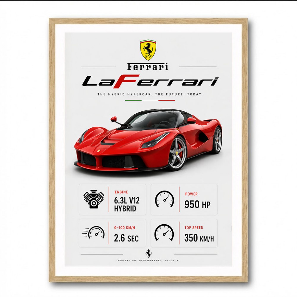 Laferrari Hypercar Performance Wall Art