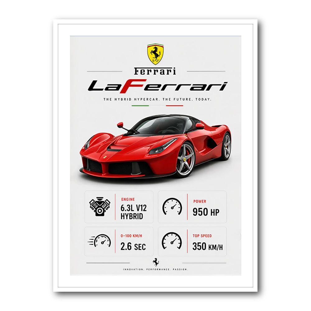 Laferrari Hypercar Performance Wall Art