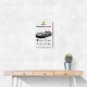 Monza SP2 Silver Yellow Stripes Wall Art