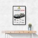 Monza SP2 Silver Yellow Stripes Wall Art