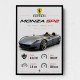 Monza SP2 Silver Yellow Stripes Wall Art