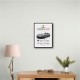 Monza SP2 Silver Yellow Stripes Wall Art