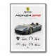 Monza SP2 Silver Yellow Stripes Wall Art