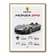 Monza SP2 Silver Yellow Stripes Wall Art