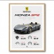 Monza SP2 Silver Yellow Stripes Wall Art