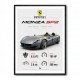 Monza SP2 Silver Yellow Stripes Wall Art