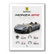 Monza SP2 Silver Yellow Stripes Wall Art