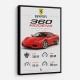 Ferrari 360 Modena Sports Car Wall Art