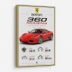 Ferrari 360 Modena Sports Car Wall Art