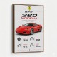Ferrari 360 Modena Sports Car Wall Art