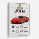 Ferrari 360 Modena Sports Car Wall Art