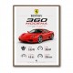 Ferrari 360 Modena Sports Car Wall Art