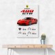 Ferrari 488 GTB Stats Wall Art