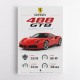 Ferrari 488 GTB Stats Wall Art