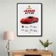Ferrari 488 GTB Stats Wall Art