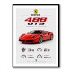 Ferrari 488 GTB Stats Wall Art