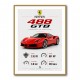 Ferrari 488 GTB Stats Wall Art