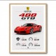 Ferrari 488 GTB Stats Wall Art