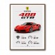 Ferrari 488 GTB Stats Wall Art
