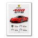 Ferrari 488 GTB Stats Wall Art