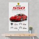 Ferrari 550 Maranello Red Wall Art