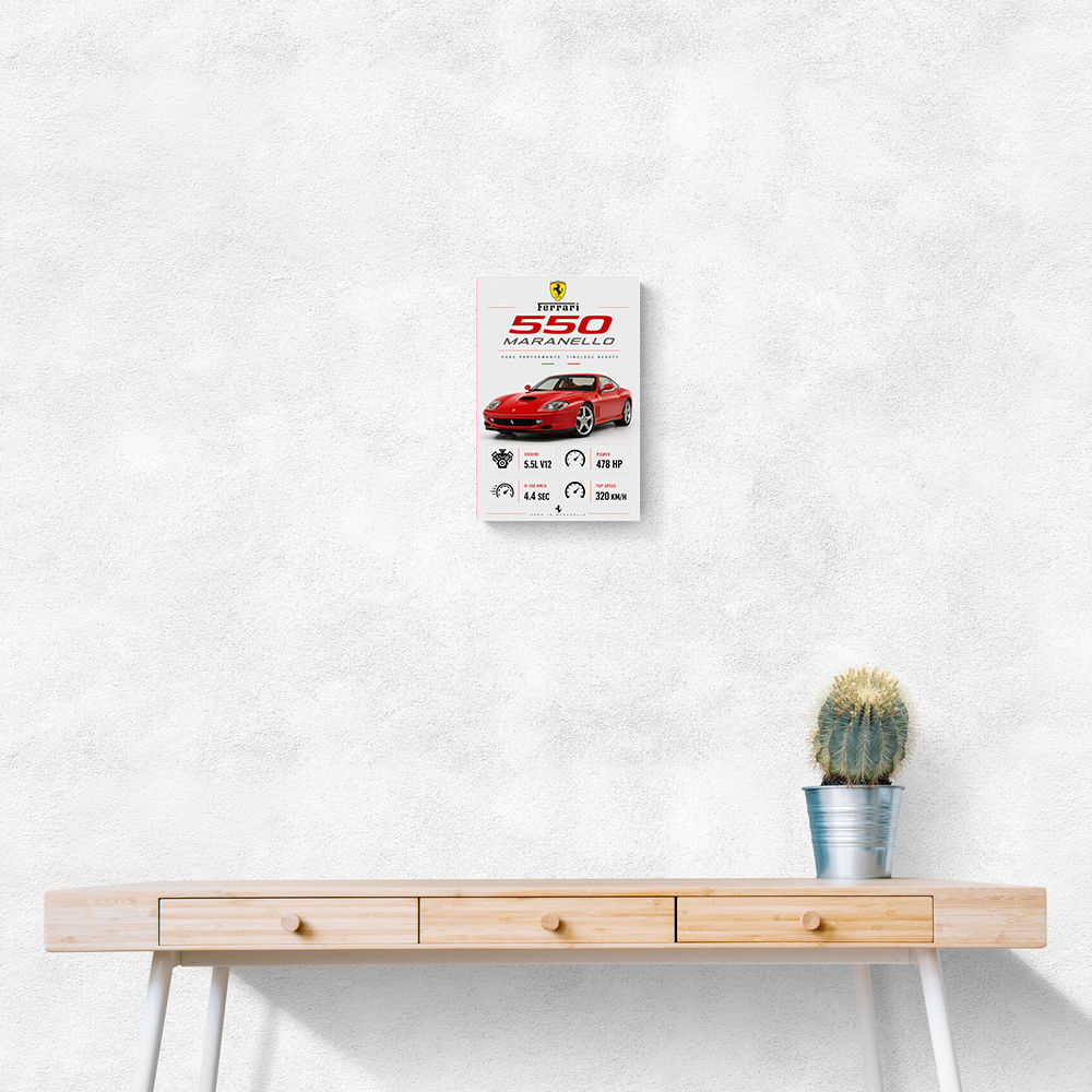 Ferrari 550 Maranello Red Wall Art