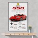 Ferrari 550 Maranello Red Wall Art
