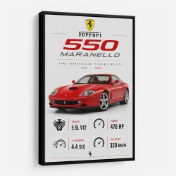 Ferrari 550 Maranello Red Wall Art