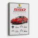 Ferrari 550 Maranello Red Wall Art