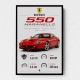 Ferrari 550 Maranello Red Wall Art
