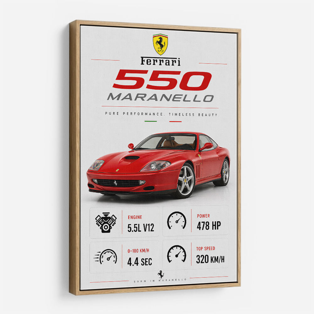 Ferrari 550 Maranello Red Wall Art