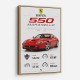 Ferrari 550 Maranello Red Wall Art