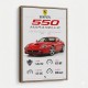 Ferrari 550 Maranello Red Wall Art