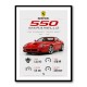 Ferrari 550 Maranello Red Wall Art